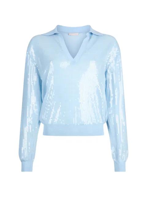 sequin V-neck sweater by LIU JO