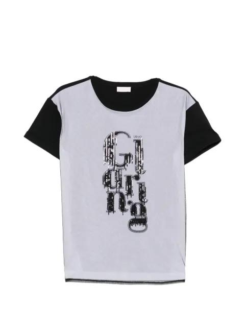 sequin-embellished T-shirt by LIU JO