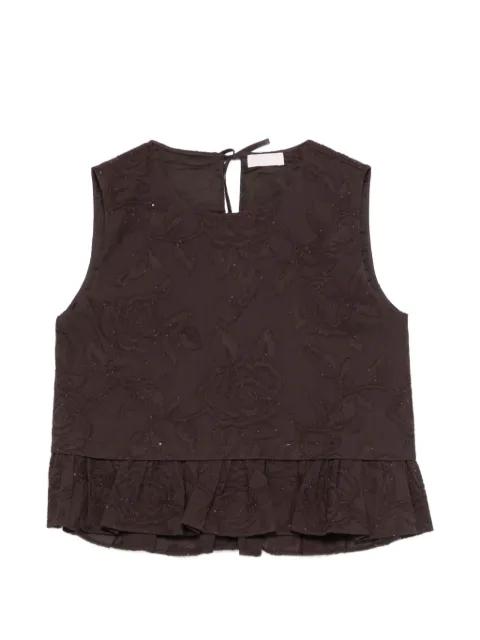 sequin-embellished embroidered top by LIU JO