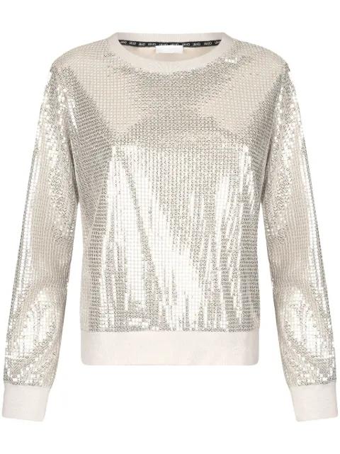 sequin-embellished sweatshirt by LIU JO
