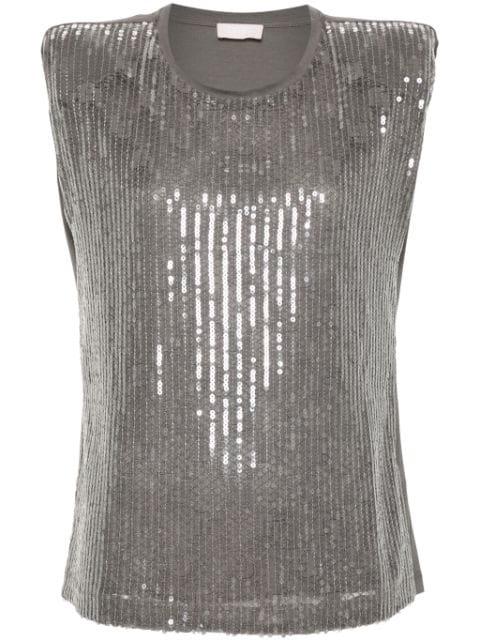 sequinned tank top by LIU JO