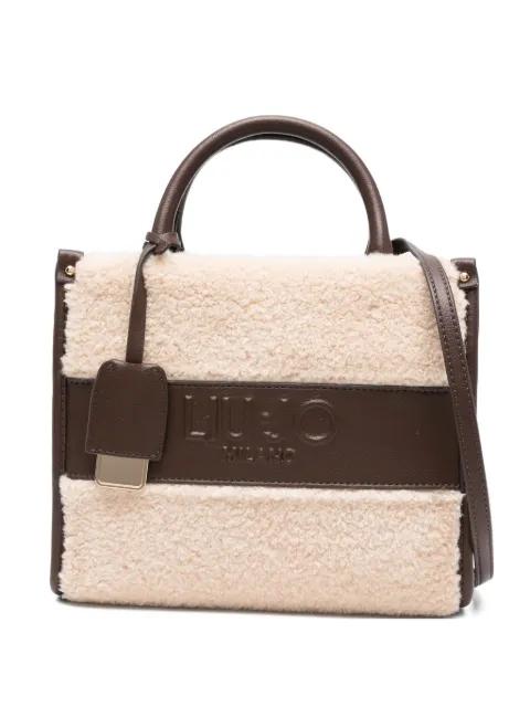 shearling leather tote bag by LIU JO