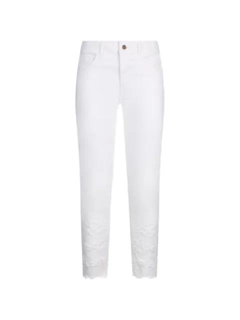 skinny trousers with broderie anglaise by LIU JO