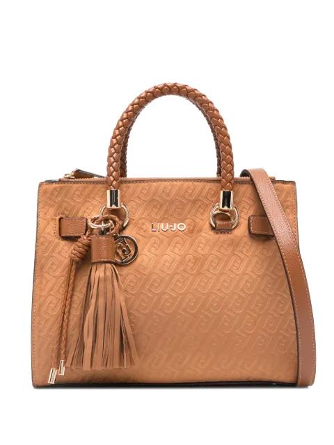 small braided-handle tote bag by LIU JO