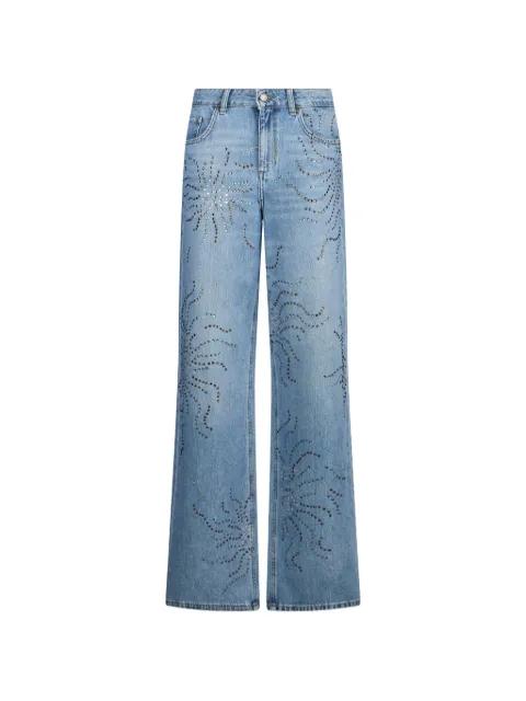 straight-leg jeans with rhinestones by LIU JO