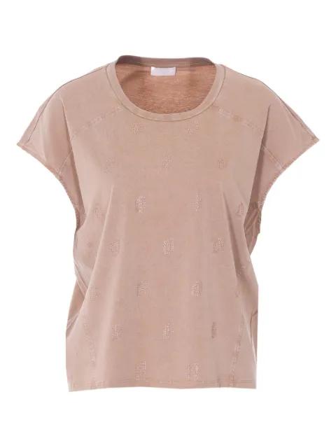 strass-details T-shirt by LIU JO
