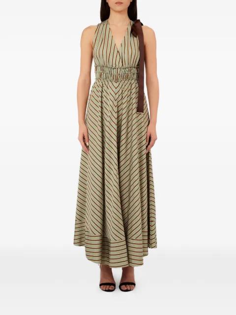 striped V-neck dress by LIU JO