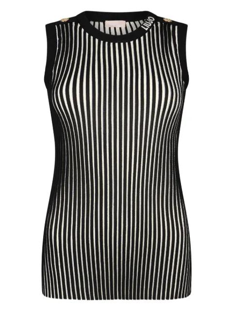 striped knitted top by LIU JO