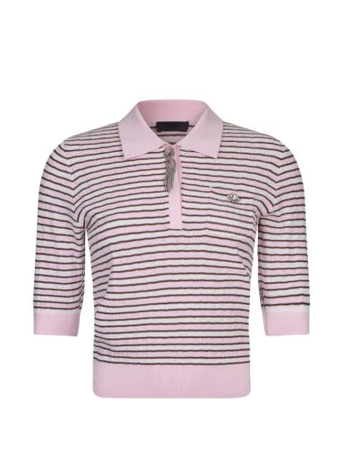 striped-pattern polo top by LIU JO