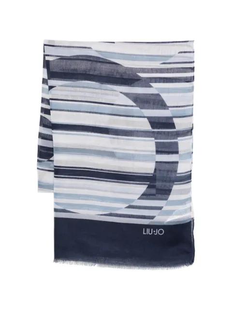 striped patterned scarf by LIU JO
