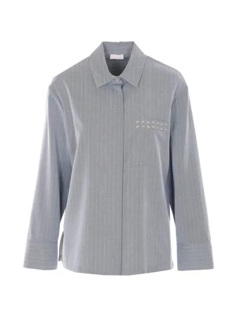striped stud-embellished shirt by LIU JO