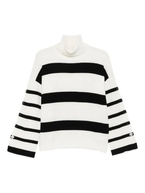 striped turtleneck sweater by LIU JO
