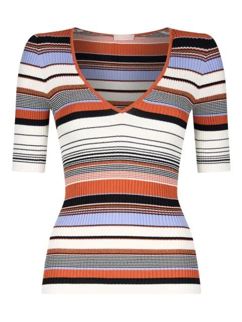 stripped knit T-shirt by LIU JO