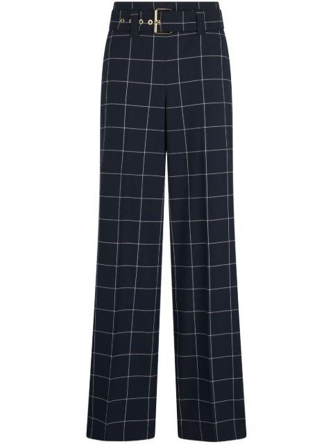 tailored check trousers by LIU JO