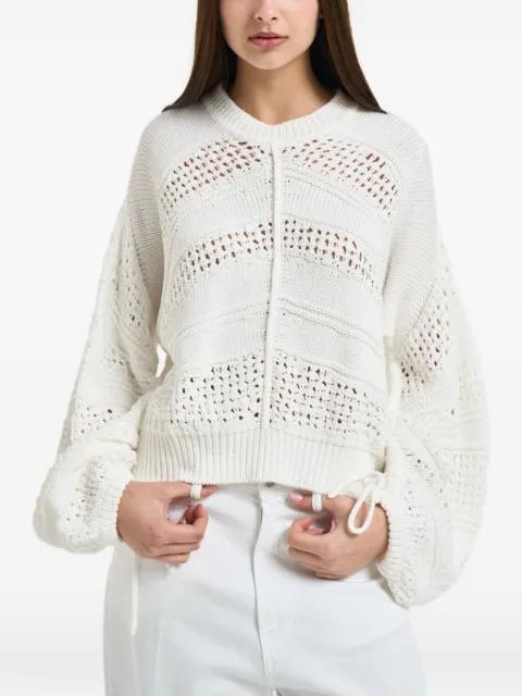 tie-detail long-sleeve sweater by LIU JO