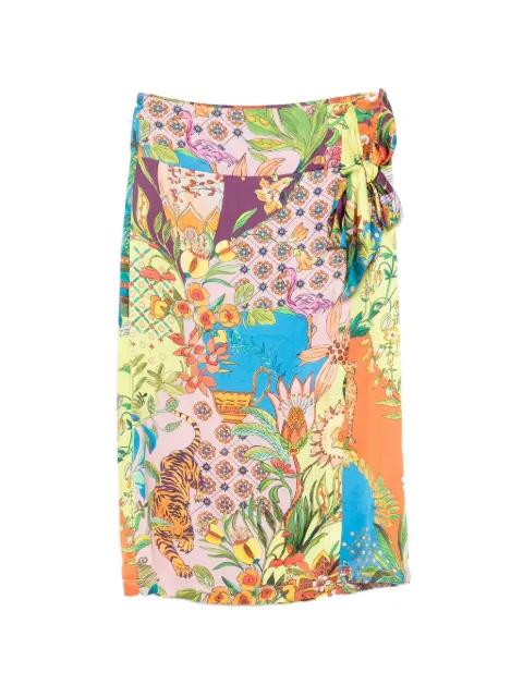tie-detail midi skirt by LIU JO