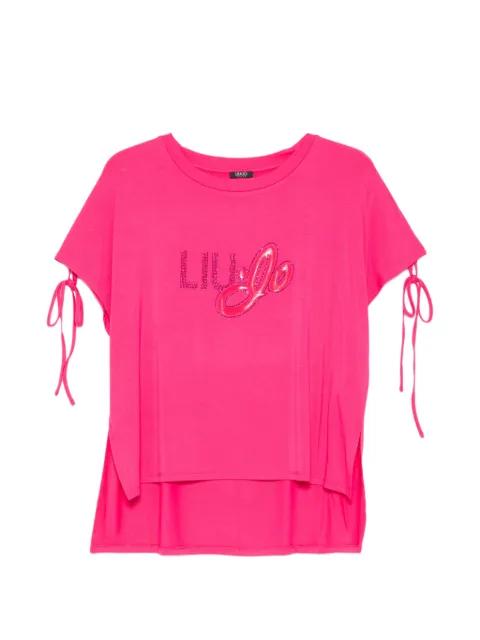 tie-sleeve T-shirt by LIU JO