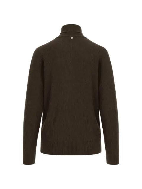 tonal-bow ribbed-knit sweater by LIU JO