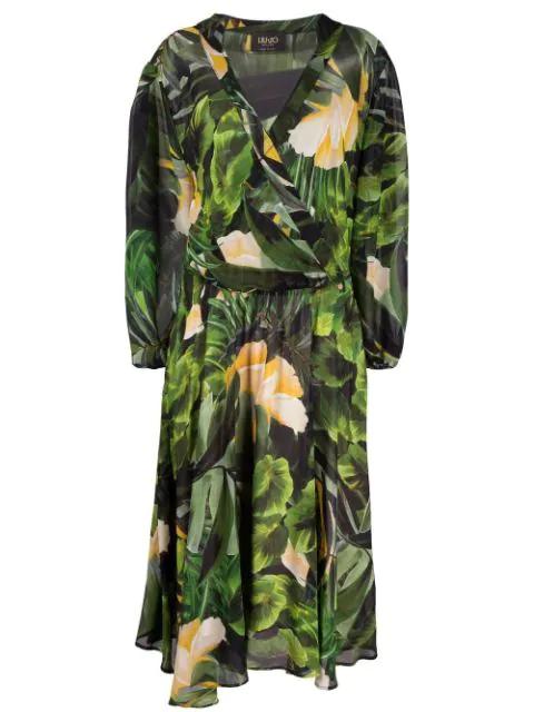 tropical-print midi dress by LIU JO