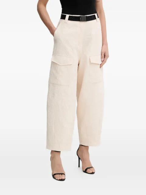 wrinkle-effect cargo pants by LIU JO
