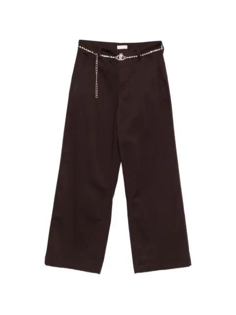 zip cropped trousers by LIU JO