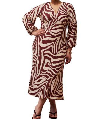Animal Stripe Long Sleeve Dress by LIVE UNLIMITED