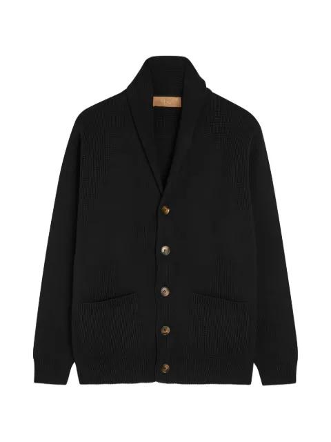 buttoned shawl-collar cardigan by LIVE