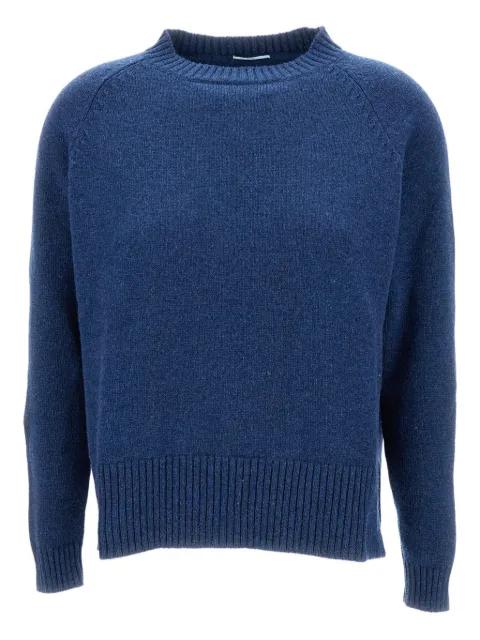 ribbed-trim crew neck sweater by LIVE