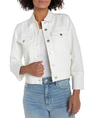 Bracelet Length Cuffed Sleeve Cropped Jacket by LIVERPOOL LOS ANGELES
