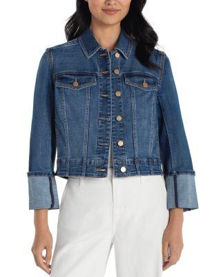 Bracelet Length High Cuff Trucker Jacket in West Ways by LIVERPOOL LOS ANGELES