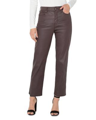 High Rise Ankle Straight Jeans in Raisin by LIVERPOOL LOS ANGELES