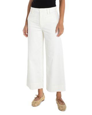 High Rise Crop Wide Leg Jeans in Whipped Cream by LIVERPOOL LOS ANGELES