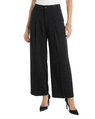 High Rise Pleated Wide Leg Trousers by LIVERPOOL LOS ANGELES