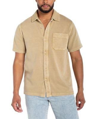 Knit Short Sleeve Button Up Shirt by LIVERPOOL LOS ANGELES
