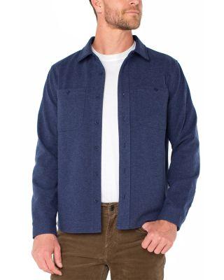 Long Sleeve Button Front Knit Shirt by LIVERPOOL LOS ANGELES