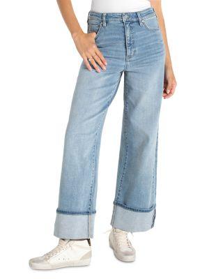 Morgan High Rise Cuffed Wide Jeans in Rincon Beach by LIVERPOOL LOS ANGELES