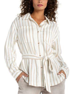 Belted Shirt Jacket by LIVERPOOL LOS ANGELES PLUS