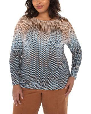 Ombr&eacute; Print Top by LIVERPOOL LOS ANGELES PLUS