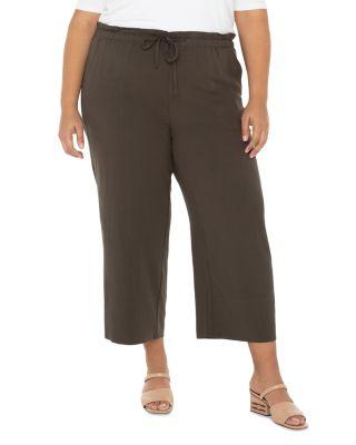 Wide Leg Cropped Pants by LIVERPOOL LOS ANGELES PLUS