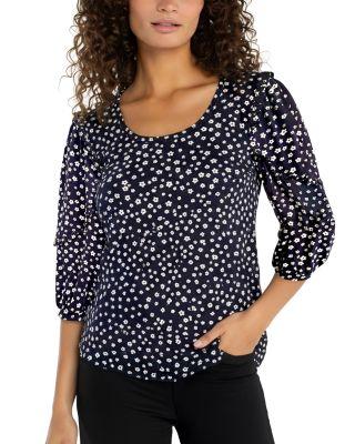 Scoop Neck Ruffle Sleeve Top by LIVERPOOL LOS ANGELES