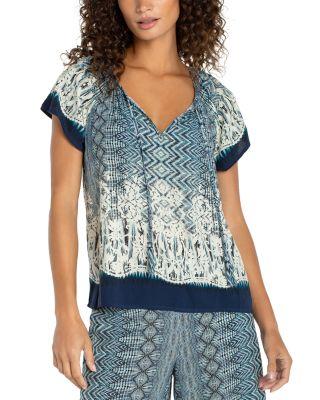 Short Sleeve Woven Top by LIVERPOOL LOS ANGELES