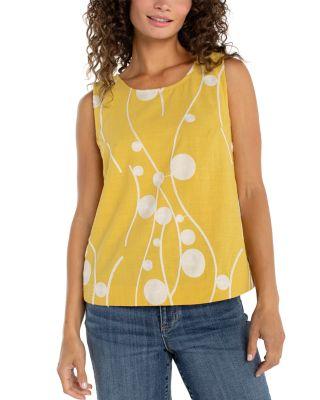 Sleeves Button Back Top by LIVERPOOL LOS ANGELES