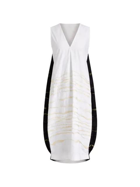Beverly V-neck panelled midi dress by LIVIANA CONTI