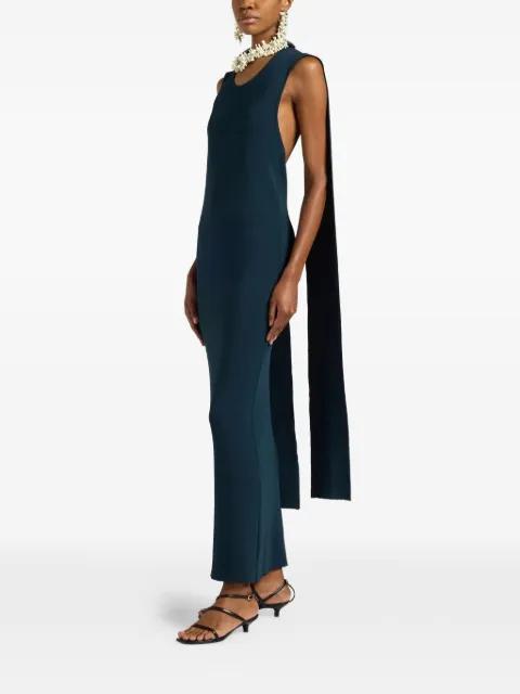 Breanna draped open-back maxi dress by LIVIANA CONTI