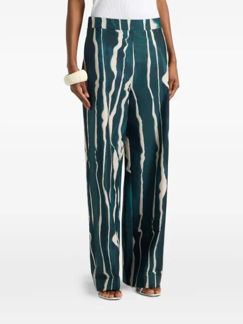 Cesira abstract-print wide-leg trousers by LIVIANA CONTI