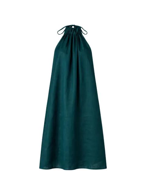 Cora halter-neck gathered dress by LIVIANA CONTI