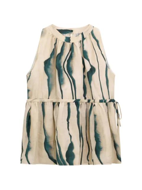Emerin gathered print top by LIVIANA CONTI