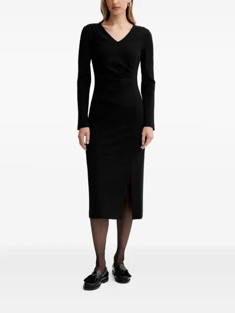 Filippa V-neck side-slit midi dress by LIVIANA CONTI