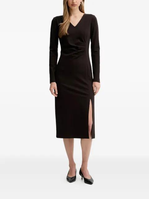 Filippa V-neck side-slit midi dress by LIVIANA CONTI