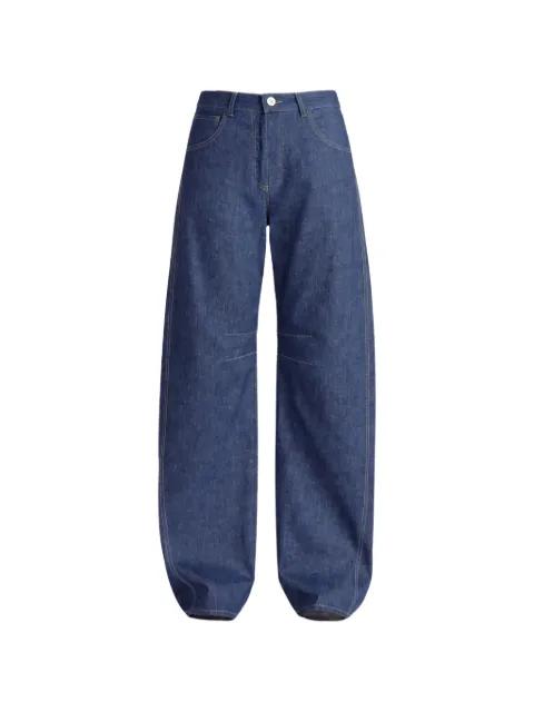 Leon contrast-stitching jeans by LIVIANA CONTI
